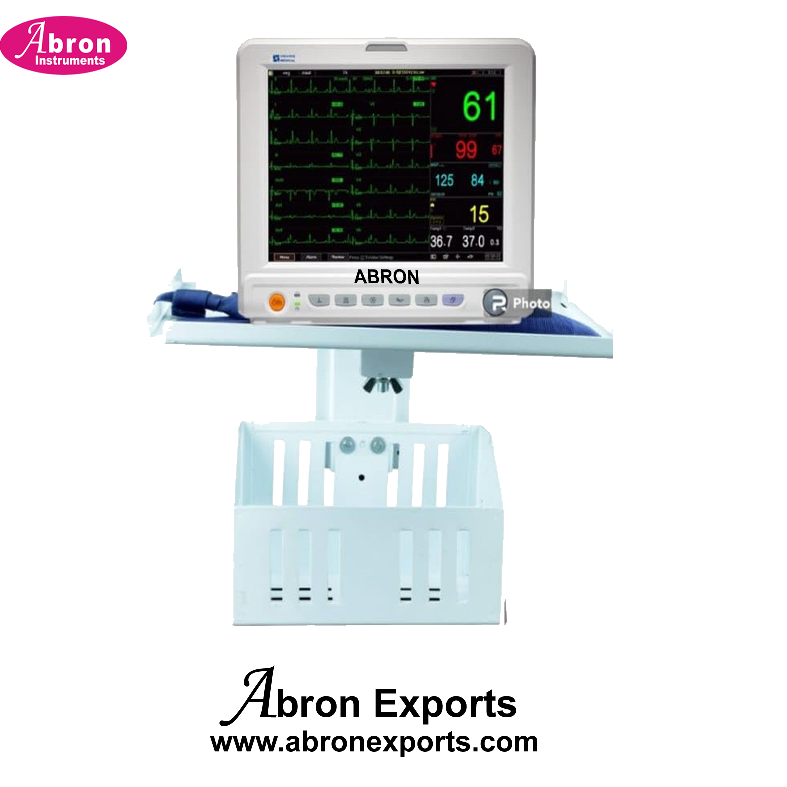Patient Monitor Stand wall mounting with basket Hospital Nursing Home Abron ABM-2552ST 